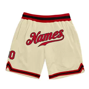 Neues KUSMUSICSCHWERZ GOLD-WELL AUTHENTISCHE THROWBACK BASKETBALL SHORTS Sublimierte Stickerei Netz Basketballshorts