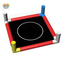 Ensemble combiné gonflable en PVC DWF Premium 3m x 3m, ring de boxe gonflable, tapis de gymnastique, tapis de lutte, tapis de Jiu Jitsu, MMA, pliable, résistant à l'humidité
