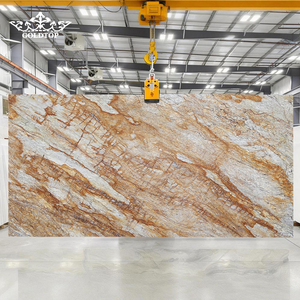 Losas de Cuarzo Fusion Gold de Grado Cocina GOLDTOP Own Mine Blocks, con Superficie Lisa, Resistentes a los Arañazos, con Vetas Doradas Fusion - Product Image 1