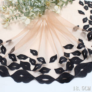 Dentelle brodée en maille nude de 18 cm avec motif de lèvres noires vintage personnalisée en usine pour lingerie sexy pour femmes pour la Saint-Valentin - Product Image 6