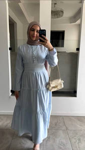 Vestido Abaya de Alta Calidad con Bordado Estilo Dubai Loriya, Moda Islámica <span class=keywords><strong>para</strong></span> Mujeres Musulmanas - Product Image 4