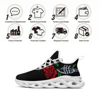 Sneakers à impression graphique personnalisée OEM/ODM, style gothique, chaussures de course Blade pour hommes et femmes FN003-26025002-10