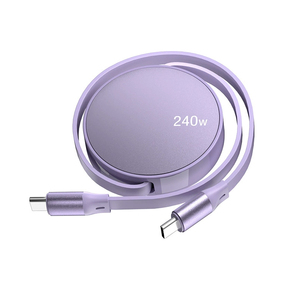 สายชาร์จเร็ว PD 240W แบบอลูมิเนียมชนิด <span class=keywords><strong>C</strong></span> แบบพับเก็บได้รองรับ <span class=keywords><strong>iPhone</strong></span> 15 16แบบพกพา Type <span class=keywords><strong>C</strong></span> เป็นสายชาร์จ USB Type <span class=keywords><strong>C</strong></span> - Product Image 3