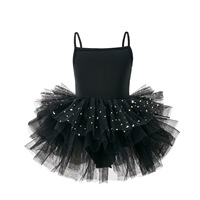 Robe de princesse en maille pour filles, sans manches, une pièce, vêtements de performance pour enfants, étoiles d'été