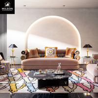 Italienisches Luxus Retro Samt Dreisitzer-Sofa Hochwertige Wohnzimmermöbel für Hotel und Villa