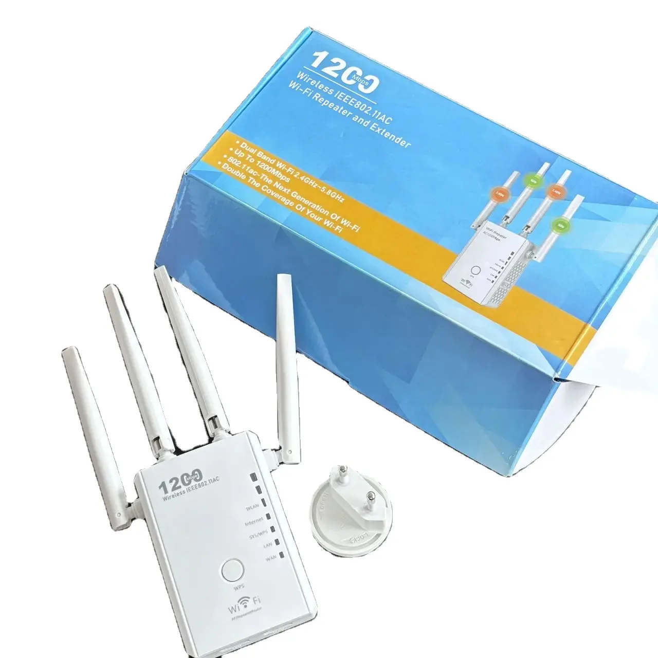 1200Mbps Wereldwijde Wifi Range Extender Ac1200 High-Speed Dual Band Wifi Hotspot Repeater Netwerk Wifi 2G 3G 4G 5G Signaalbooster