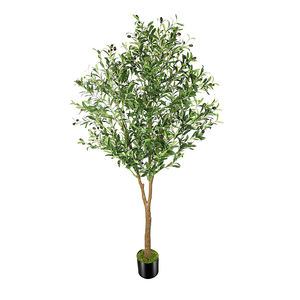 OXLLXO Árbol de Olivo Artificial de 6 Pies (72 Pulgadas) con Maceta de Plástico, Árbol de Seda Artificial con Frutos para Oficina y Hogar - Product Image 1