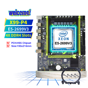 X99-P4ใหม่ชุดเมนบอร์ด MATX M.2 SSD พร้อม <span class=keywords><strong>Intel</strong></span> Xeon E5คอมโบ2699 V3 4X DDR4ช่องแรม X99 DDR4เมนบอร์ด - Product Image 1
