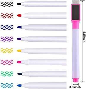 Bảng Trắng Nhựa Từ Tính Với Bảng Trắng Tẩy Trong Cổ Điển Và Bền Khô Erase Markers 8 Màu Magnetic Markers - Product Image 5