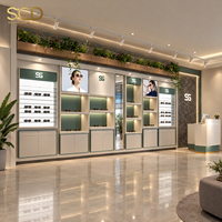 Meuble de présentation pour opticien, vitrine haut de gamme pour lunettes de soleil avec éclairage LED