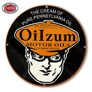 Vintage descuento amarillo <span class=keywords><strong>Conoco</strong></span> hombre gasolina Motor Oil Company superventas al por mayor esmalte porcelana signos - Product Image 4