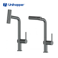 Robinet de cuisine moderne Unihopper, mitigeur monocommande extractible, bec en SUS304, corps en alliage de zinc, tête de pulvérisation 3 fonctions