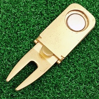 Support de cigare pour voiturette de golf, outil de réparation de divots, en alliage de zinc, aluminium, émail souple, accessoires de golf magnétiques – Stock usine