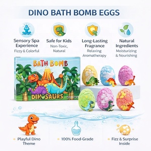 Coffret Cadeau de Bombes de Bain Effervescentes Colorées à Marque Blanche, Huiles Essentielles Biologiques, Véganes, Relaxantes, pour Enfants, avec Jouet à l'Intérieur - Product Image 2