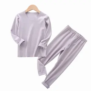 Abiti autunnali autoriscaldanti su misura per bambini pantaloni lunghi set di biancheria intima in velluto senza soluzione di continuità