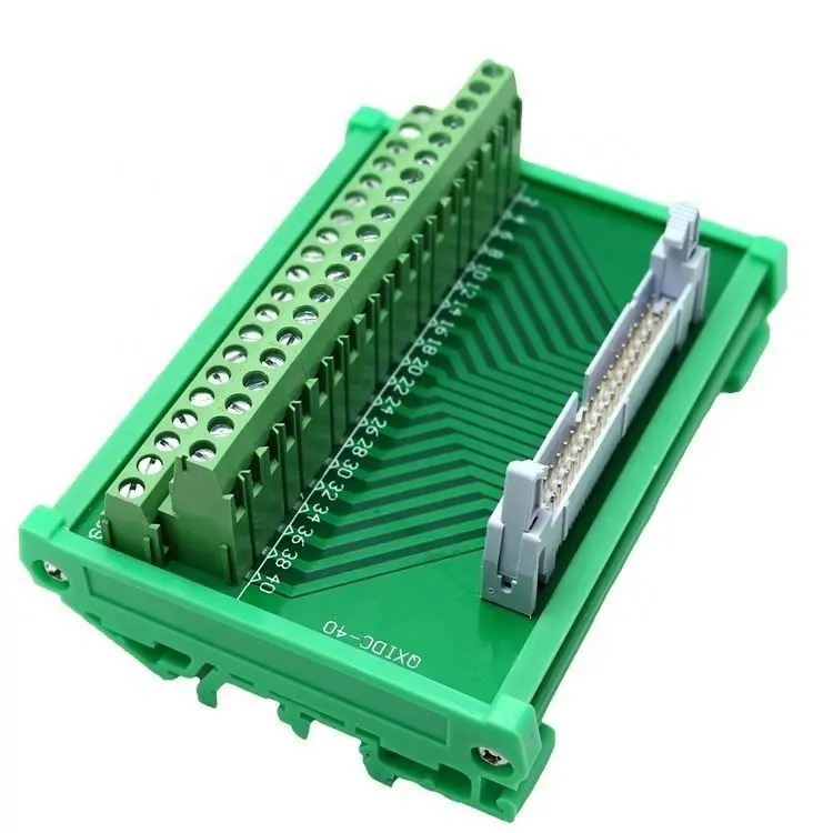 IDC-40P DIN Rail Mounted Interface Module Breakout Board Terminal Block IDC40 spliter