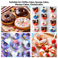 Moule à donuts réutilisable en aluminium, plaque de cuisson pour mini-gâteaux annulaires, moule à pâtisserie à cavité unique pour la cuisine domestique et la boulangerie