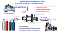Extincteur Portable FM200/NOVEC/CO2 remplissant la pompe de surpression de gaz pneumatique pompe de transfert de surpresseur d'air entraîné