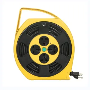 industrial cable reel portable small extension cord reels for outdoor 4 outlets