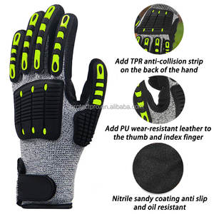 Guantes antiimpacto TPR Guantes resistentes a cortes recubiertos de arena de nitrilo Guantes de seguridad en el trabajo en stock Venta caliente - Product Image 2