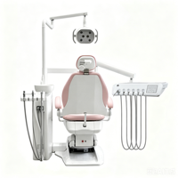 Fauteuil dentaire monobloc au sol avec système de désinfection intelligent et grande double bouteille d'eau, moteur LINAK
