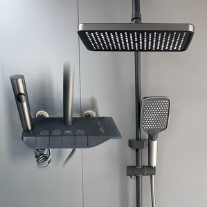 高品質で現代的な多機能完全滝状レインフォールピアノパネルシャワー水栓システムセット（バスルーム用） - Product Image 1