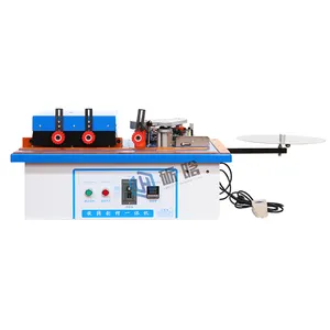 Wood sealing machine manual home decoration paint free plate rotating polishing curved line double sided edge trimming