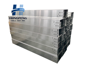 ถาดสายเคเบิลช่องเหล็กคาร์บอนสำหรับอุตสาหกรรมถาดสายเคเบิลสำหรับก่อสร้างลวดตาข่ายอลูมิเนียม HF01 - Product Image 5