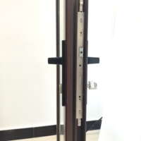 Puertas de Vidrio Dobles con Marco de Aluminio, Diseño Elegante y Moderno, Estilo Arqueado Francés, para Exteriores Comerciales, con Acabado de Superficie