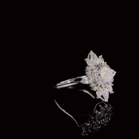 Bijoux en rotin, Or jaune 14K, Diamant de laboratoire, Pierre latérale taille marquise, Taille brillant, Certifié IGI, Luxe féminin, Bijoux fins
