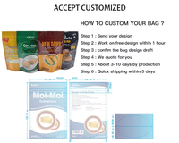Sac d'emballage de cuisson debout sans Bpa imprimé écologique et recyclable écologique personnalisé pochette de qualité alimentaire pour fast-food pouding Moi Moi cornue