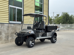 Carrello da Golf Elettrico a 4 Posti Certificato CE Prodotto in Cina, con Vano di Carico, Motore 36V, Capacità 800KG, Velocità 30Km/h, in Acciaio Q235B - Product Image 2