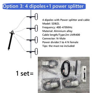 Antena Dipolar 1 2 4 VHF UHF, Antena de Matriz de 1 2 4 Bayas con Cable de Baja Pérdida - Product Image 4