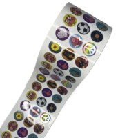 Rouleau d'autocollant d'étiquette de mini dessin animé personnalisé pour les produits d'emballage et d'impression ménagers