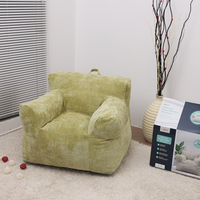 Mobilier d'intérieur Offre Spéciale design moderne canapé paresseux en mousse pouf vert clair fauteuil confortable pour adulte vente en gros sur mesure