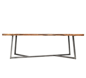 Bàn hội nghị sắt gỗ rắn phong cách Mỹ dài đơn giản hiện đại đào tạo đàm phán bàn ghế công nghiệp gác xép bàn ăn - Product Image 5