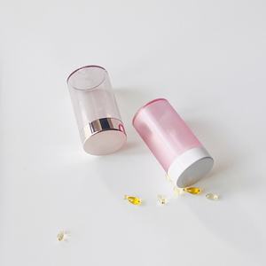 150cc高級ピンクつや消しグミボトル包装PETプラスチックサプリメントボトルビタミン収納瓶 - Product Image 3