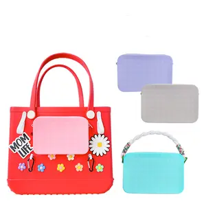 2024 New Arrival Beach Bogg Bag Mobile Phone Storage Bag High Quality Silicone Mobile Phone Stand Hole Bag