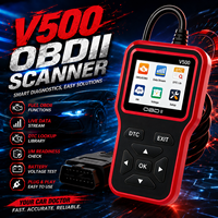 Lecteur de codes OBD2 V500 pour voiture, détecteur de pannes moteur, outil de suppression des DTC avec flux de données en temps réel, test de conformité I/M et test de tension