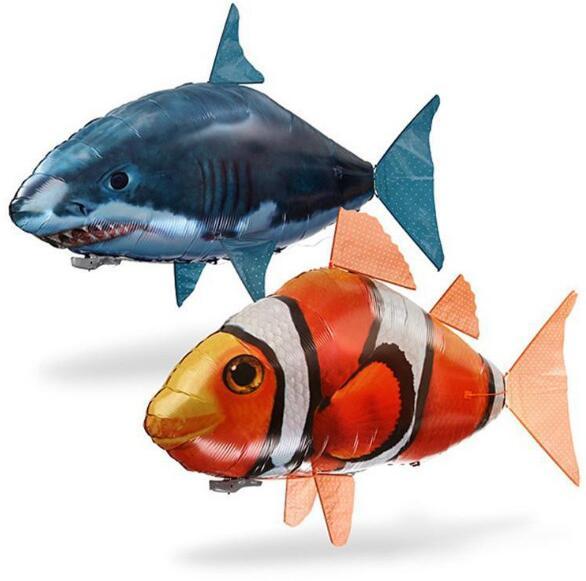 Remote Control Flying Fish Balloon Clown Fish Shark Remote Control Flying Fish Model Toys Wholesale