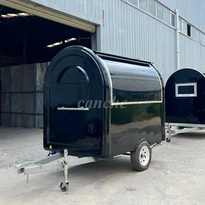 Carrito de Venta de Café y Pan de Alta Calidad, 2.2m, Color Negro, Remolque para Galletas y Postres, Remolque para Camping, Camión de Comida Móvil - Product Image 1