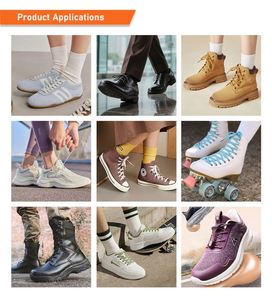 Lacets ronds en polyester de 7 mm, colorés, noirs, mode, sport, randonnée, lacets de chaussures, adaptés à toutes les chaussures - Product Image 2