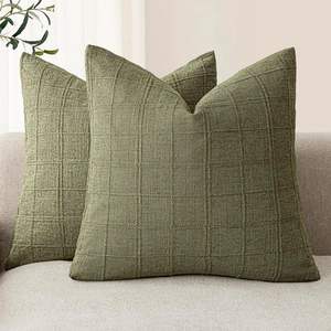 Housse de coussin carrée en chenille, style moderne minimaliste, couleur unie simple, pour canapé de salon et tête de lit, transfrontalière - Product Image 6