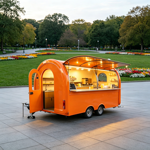 Food Truck Rétro Moderne en Acier Inoxydable, Tôle Galvanisée, Aluminium et Fibre de Verre pour la Restauration Rapide en Extérieur - Product Image 2