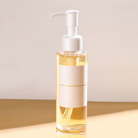 Bouteille d'huile nettoyante de beauté démaquillante Bouteille de pompe à huile pour cheveux Bouteille cosmétique en plastique PET transparente