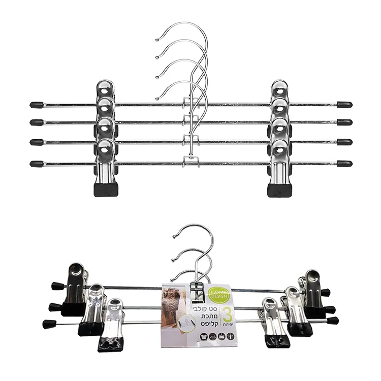 メーカー卸売ステンレス鋼金属ズボンパンツスカートハンガークリップ付き