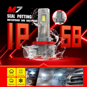 Faros delanteros LED <span class=keywords><strong>M7</strong></span> de tamaño halógeno 20W 5000LM cobre PCB 9012 HIR2 9005 H11 H7 bombillas de faros LED para coche sin ventilador Color blanco amarillo - Product Image 5