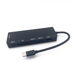 USB3.1 USB-C Nam Để 2xusb3.0 Nữ 2xusb3.0 Đầu Đọc Thẻ SD RJ45 Nữ USB-C Nữ Tốc Độ Cao Spliter Trung Tâm - Product Image 4