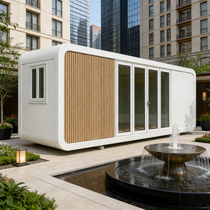 Capsule en acier préfabriquée mobile de conception nouvelle, une chambre, villa avec terrasse, salon, utilisation hôtelière, modulaire - Product Image 5