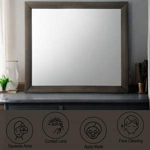 Miroir rectangulaire Db Ireland finition chêne gris pour la décoration intérieure style rustique - Product Image 6